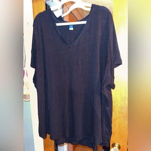 Old Navy Luxe Black V-Neck Top